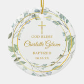 Persoonlijke groene decoratie gouden jongen meisje (Voorkant)