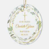 Persoonlijke groene decoratie gouden jongen meisje (Links)