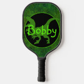 Persoonlijke Groene Dinosaur Huid Pickleball Paddle (Achterkant)