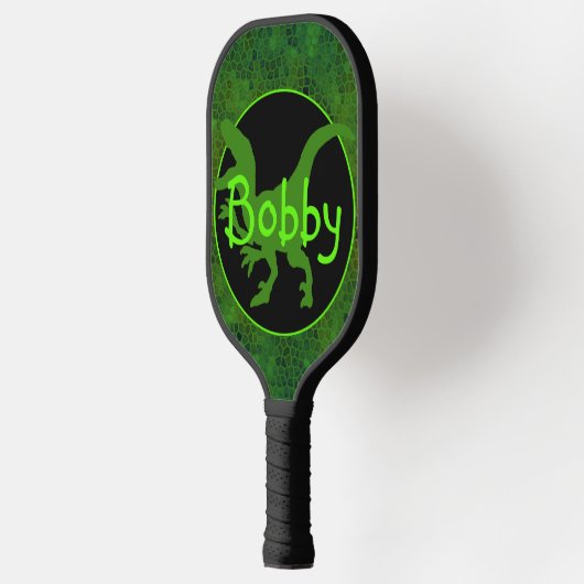 Persoonlijke Groene Dinosaur Huid Pickleball Paddle (Links)