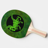 Persoonlijke Groene Dinosaur Huid Tafeltennisbatje (Zijkant)