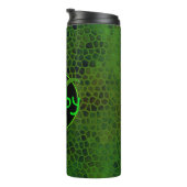 Persoonlijke Groene Dinosaur Huid Thermosbeker (Geroteerd rechts)