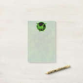 Persoonlijke Groene Dinosaurus Post-it® Notes (Op bureau)