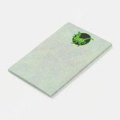 Persoonlijke Groene Dinosaurus Post-it® Notes (Schuin)