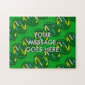 Persoonlijke groene DNA-medische wetenschap Legpuzzel (Horizontaal)