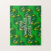 Persoonlijke groene DNA-medische wetenschap Legpuzzel (Verticaal)