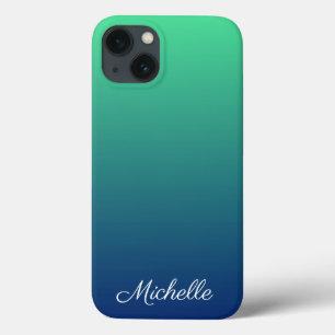 Persoonlijke groene en blauwe ombre Hoesje-Mate iP Case-Mate iPhone Case