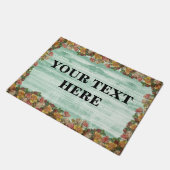 Persoonlijke Groene Floral Bamboo Wood Deurmat (Schuin)