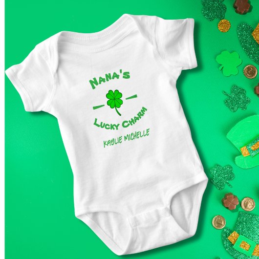 Persoonlijke groene geluksbrenger voor St. Patrick Romper