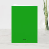 Persoonlijke groene gevouwen kerstkaart feestdagen kaart (Achterkant)
