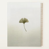 Persoonlijke Groene Ginkgo Blad Aangepaste Naam Planner (Achterkant)