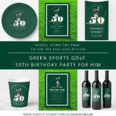 Persoonlijke Groene Golf 50ste Verjaardag Bier Etiket