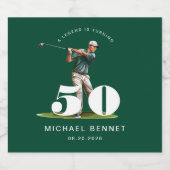 Persoonlijke Groene Golf 50ste Verjaardag Bier Etiket (Enkel label)