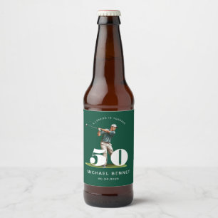 Persoonlijke Groene Golf 50ste Verjaardag Bier Etiket