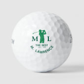 Persoonlijke groene golfer man naam  golfballen (Voorkant)