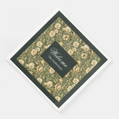 Persoonlijke groene gouden servetten modern elegan (Hoek)