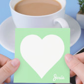 Persoonlijke groene hart plakbriefjes post-it® notes