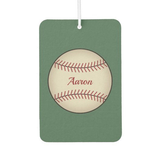 Persoonlijke groene honkbal luchtverfrisser (Voorkant)