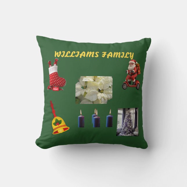 Persoonlijke groene iconen worp kussen ​ (Voorkant)