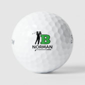 Persoonlijke groene initiële markering - om golfer golfballen (Voorkant)