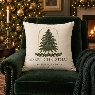 Persoonlijke Groene Kerst Kussen voor Familie