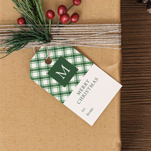 Persoonlijke groene kerstcadeautags cadeaulabel