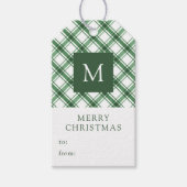 Persoonlijke groene kerstcadeautags cadeaulabel (Voorkant)