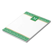 Persoonlijke Groene Kerstmis Fair Isle Notitieblok (Linkerzijde)