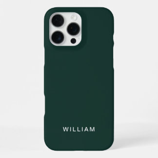Persoonlijke groene kleur iPhone-hoes met maatwerk iPhone 16 Pro Max Hoesje