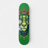 Persoonlijke groene LION WEED KING Trucker Hat Persoonlijk Skateboard (Voorkant)