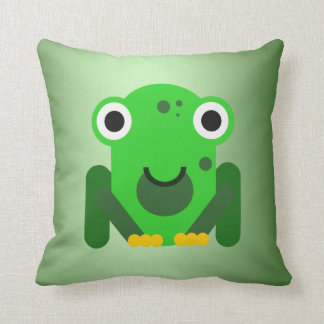 Persoonlijke groene meneer kikker kussen