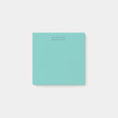 Persoonlijke groene notities in turkoois post-it® notes (Voorkant)