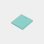 Persoonlijke groene notities in turkoois post-it® notes (Schuin)