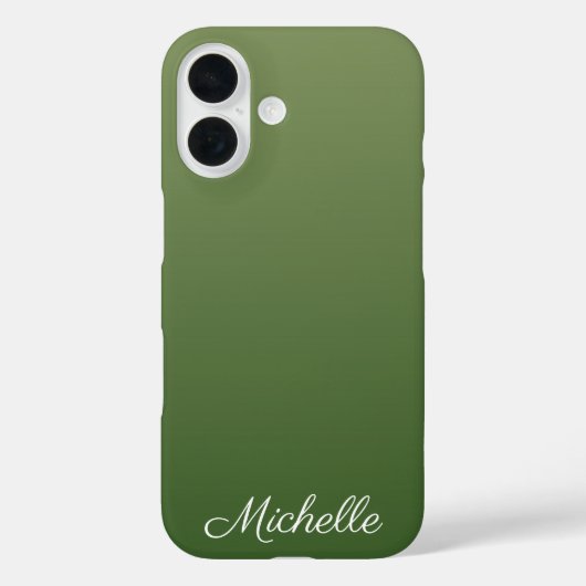 Persoonlijke groene ombre Case-Mate iPhone case (Achterkant)