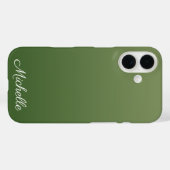 Persoonlijke groene ombre Case-Mate iPhone case (Achterkant (horizontaal))