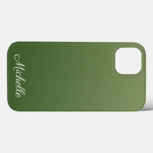 Persoonlijke groene ombre Hoesje-Mate iPhone case (Achterkant (horizontaal))