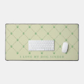Persoonlijke groene pootafdrukpatroon bureaumat (Keyboard & Muis)