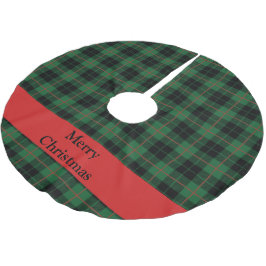 Persoonlijke groene rode zwarte ruit tartan  kerstboom rok