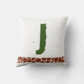 Persoonlijke Groene Safari Jungle Dieren Kussen (Achterkant)