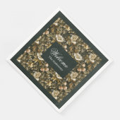 Persoonlijke groene servetten botanische pastel ti (Hoek)