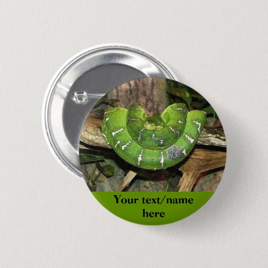 Persoonlijke groene slang Button (Voorkant /achterkant)
