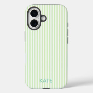 Persoonlijke groene streep iPhone 16 stevige hoes