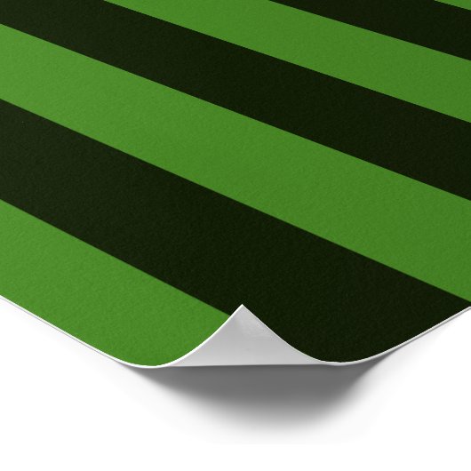 Persoonlijke groene strepen Blijf kalm uw tekst Poster (Hoek)