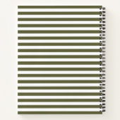 Persoonlijke groene strepen notitieboek (Achterkant)