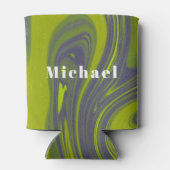 Persoonlijke Groene Stropdas-Dye Wedding Party Fav Blikjeskoeler (Achterkant)