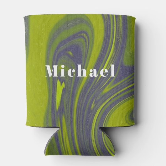 Persoonlijke Groene Stropdas-Dye Wedding Party Fav Blikjeskoeler (Achterkant)