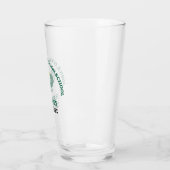 Persoonlijke groene tennisspeler op de middelbare glas (Links)