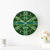 Persoonlijke Groene Uniefacter British Flag Dial Grote Klok (Huis)
