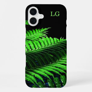 Persoonlijke Groene Varens Apple iPhone Hoes 16 Plus Hoesje