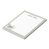 Persoonlijke Groene Verlaat Stationery van de Kant Notitieblok (Linkerzijde)